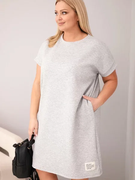 Rochie mini Kesi Włoski cu mâneci scurte negru