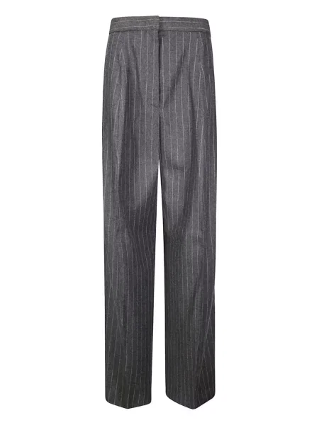 Pantaloni Sportmax cu dungi plisate gri