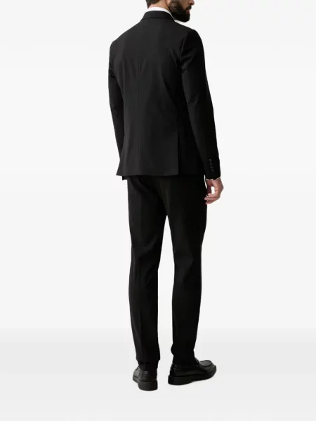 Costum Lindbergh cu două rânduri de nasturi negru