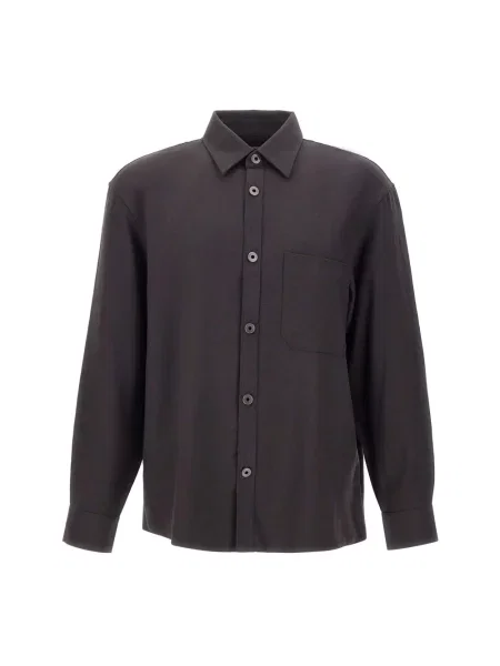 Koszula Emporio Armani wełniana szara