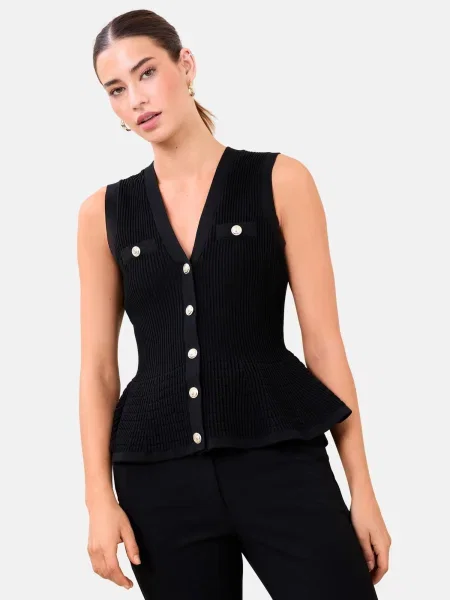 Lipsy Vestă de costum negru