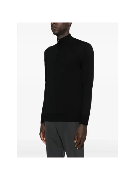Sweter Canali wełniany czarny