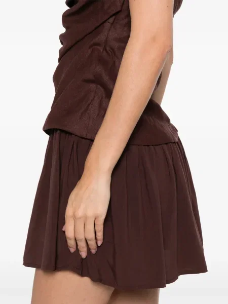 Rochie mini Faithfull The Brand de costum maro