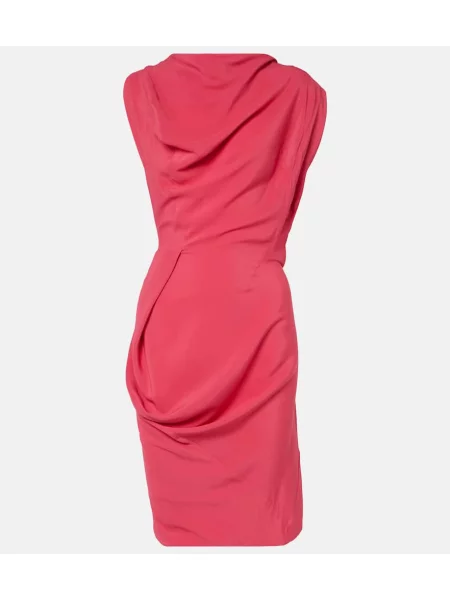 Midi obleka Vivienne Westwood z draperijo roza