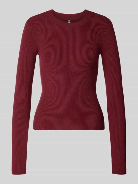 Sweter o kroju slim fit z dzianiny z mieszanki model ‘MIRA’ Pieces