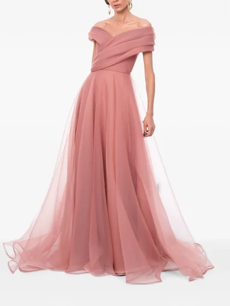 Rochie maxi Ana Radu drapată roz