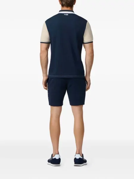 Tricou polo Hackett London cu imagine alb