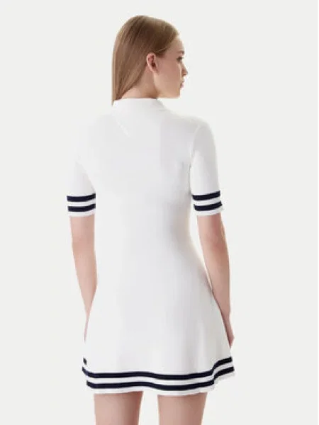 Tommy Jeans Pletena obleka Écru