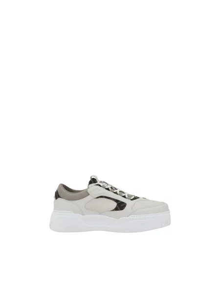 Sneakersy Fendi skórzane beżowe