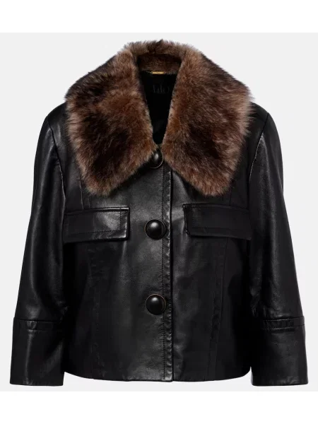 Geanta de piele Chloé negru