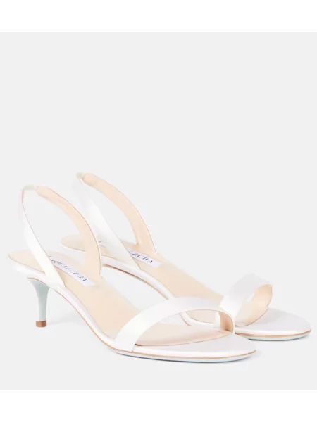 Satenaste sandali Aquazzura bela