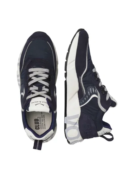 Sneakersy Voile Blanche skórzane niebieskie