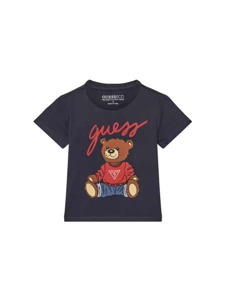 Guess Majica Mornarsko Regular Fit modra