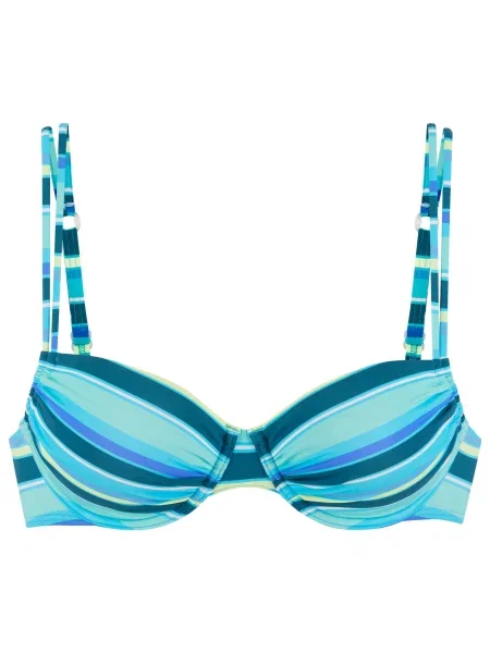 S.Oliver Sutien costum de baie turcoaz / azur / verde petrol alb