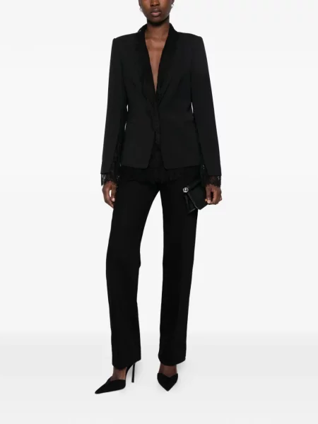 Sacou Twinset din dantelă negru