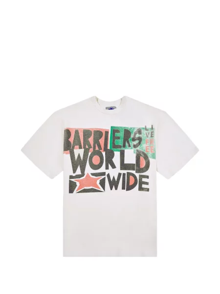 Tricou Barriers cu imagine alb