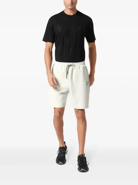 Pantaloni scurți Plein Sport cu imagine gri