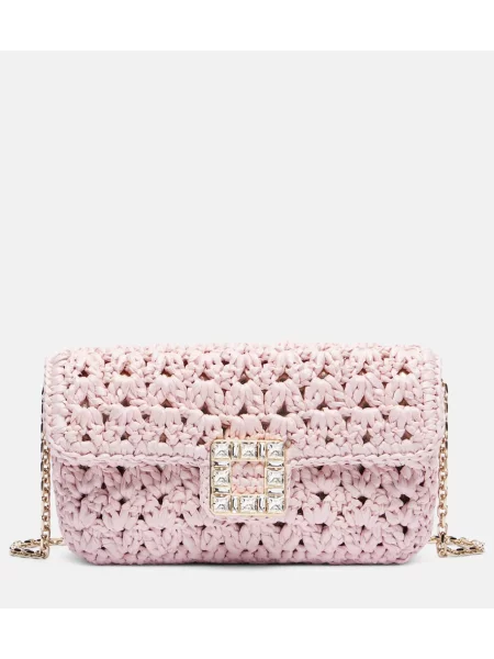 Pisemska torbica Roger Vivier roza