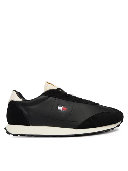 Sneakers Tommy Jeans Tjm Retro Runner Archive Mix Mat negru
