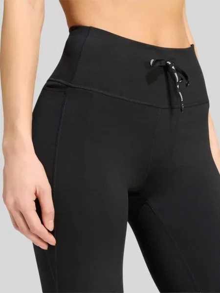 Legginsy o kroju skinny fit sport z nadruk z logo model Run' Adidas Training czarne