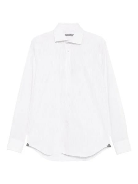 Дълго риза Corneliani на райета бяло