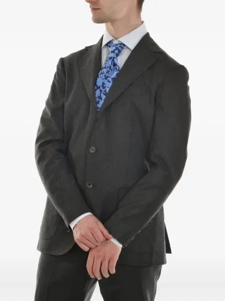 Vlněný oblekový oblek Sartorio Napoli šedý