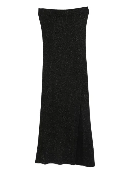 Fustă midi Twinset tricotate până la genunchi negru