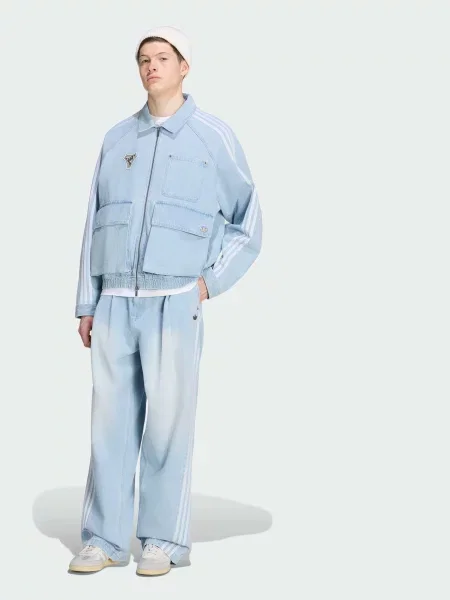 Широкі джинси adidas синій