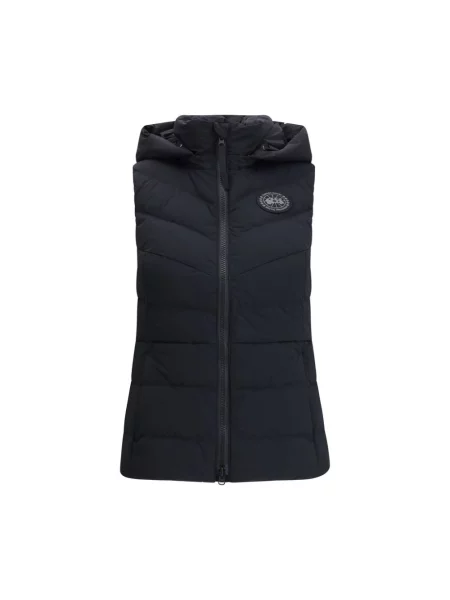 Kamizelka Canada Goose z kapturem ze spandexu czarna