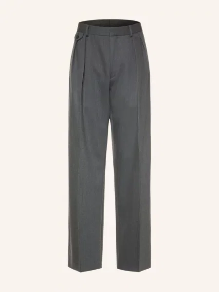 Boss Oblekové Kalhoty Loose Fit medium grey šedé