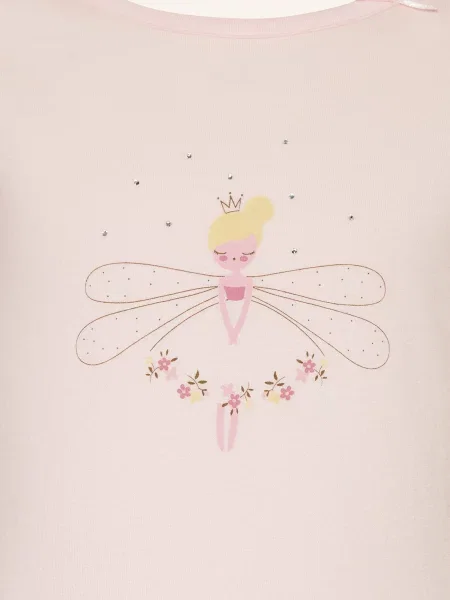 Sanetta Piżama Z Kamieniami Ozdobnymi rosa różowa