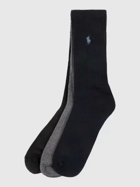 Skarpety z dodatkiem streczu w zestawie 3 szt. Polo Ralph Lauren Underwear czarne