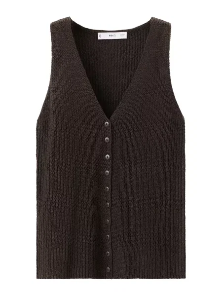 MANGO Vestă JAZMIN închis maro