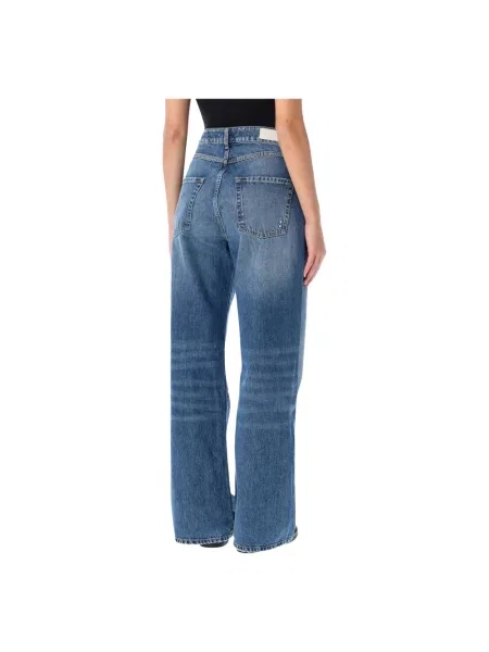 Szerokie jeansy Icon Denim niebieskie