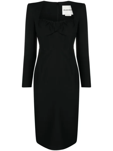 Sukienka midi Roland Mouret do kolan garniturowa czarna