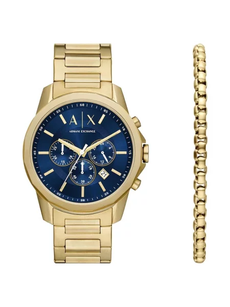Armani Exchange ceas barbati auriu albastru