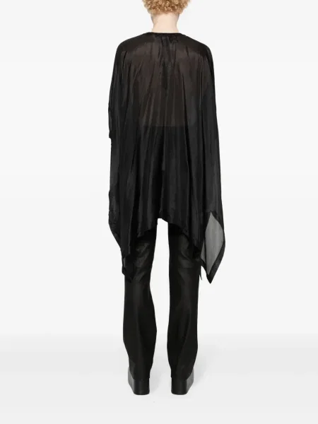 Cămașă Rick Owens de mătase negru