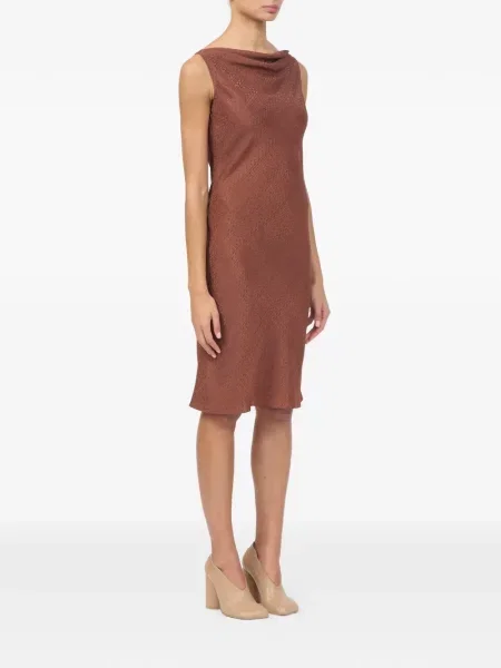 Rochie Mm6 Maison Margiela din jacard maro