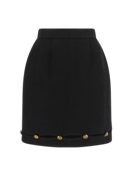 Spódnica mini Versace wełniana czarna