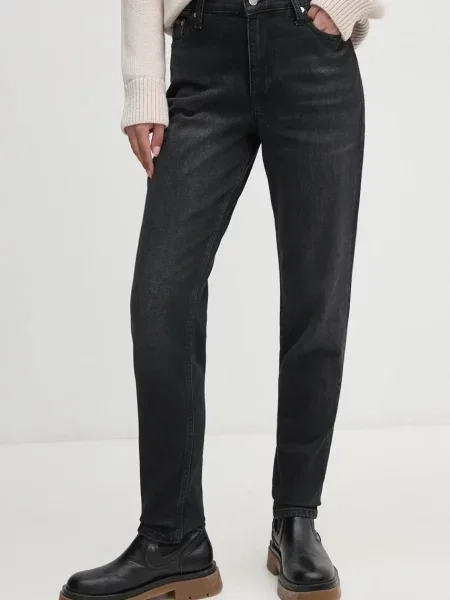 Mom fit farmernadrág Calvin Klein Jeans fekete
