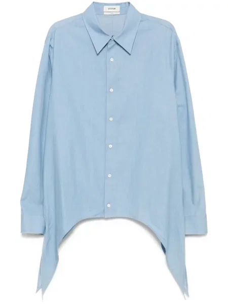 Риза System синьо