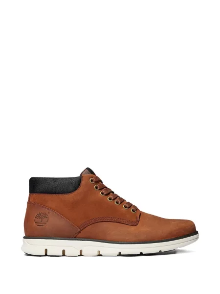 Botine Timberland cu șireturi din dantelă maro