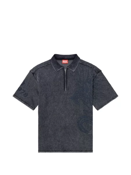 Tricou polo Diesel tricotate gri