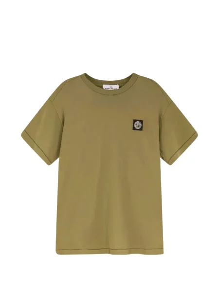 Tricou Stone Island din jerseu cu strasuri verde