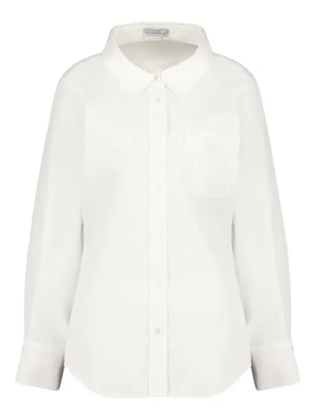 Cămașă Stella Mccartney din poplin lungă alb