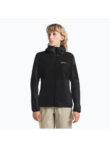 Bluza polarowa Jack Wolfskin Prelight Trail Hoody black czarny