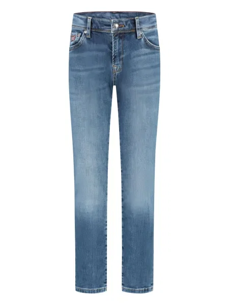Jeansy straight leg dziecięce Hackett niebieskie