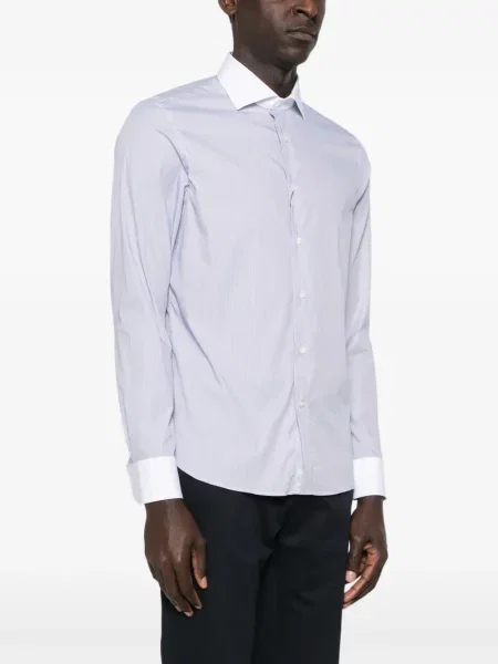 Pruhovaná košile Canali modrá