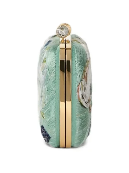 Geantă plic Givenchy cu model floral verde