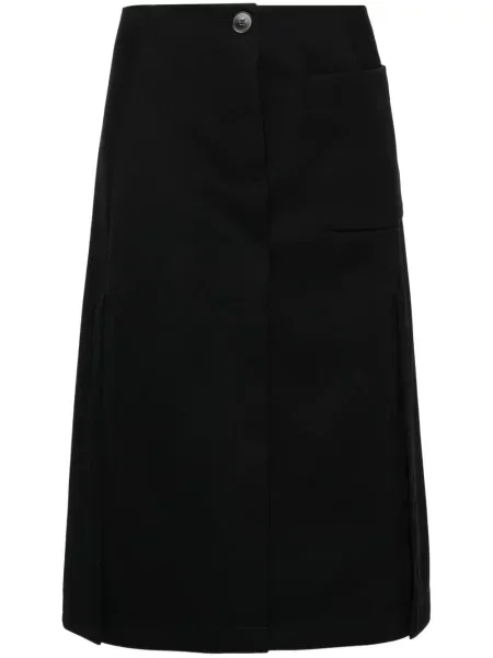 Midi sukňa Lanvin čierna